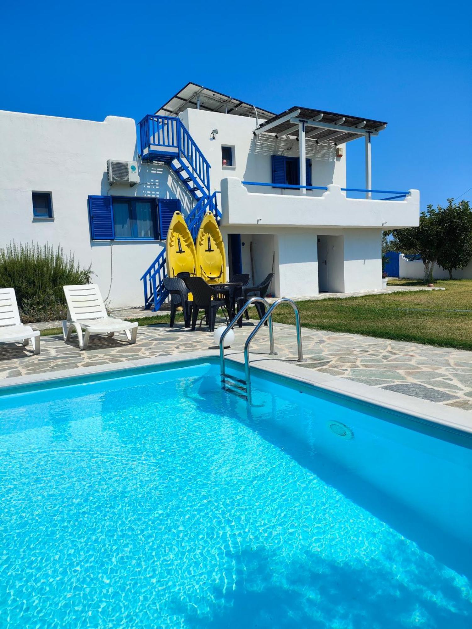 Navy Greece Villa With Swimming Pool & Sea View Makrygialos Exterior photo
