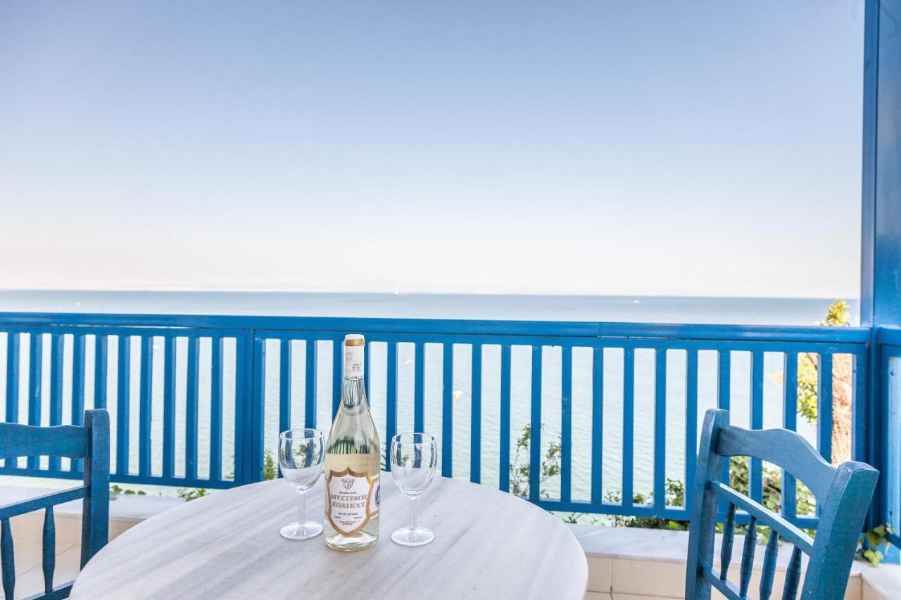 Navy Greece Villa With Swimming Pool & Sea View Makrygialos Exterior photo